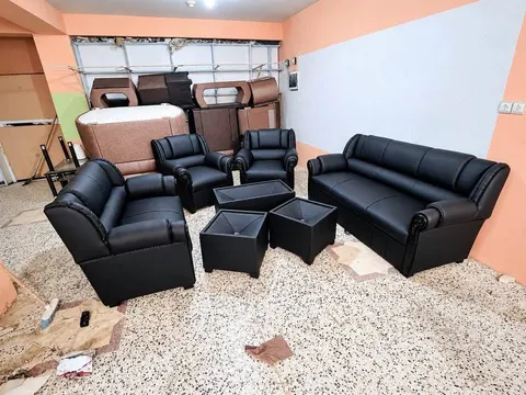 7-Seat Turkish Sofa Set with 3 Tea Tables